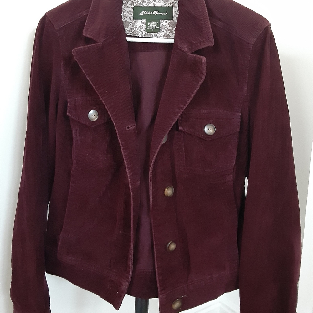 COPY - Eddie Baurer Maroon Courduroy Jacket Size S